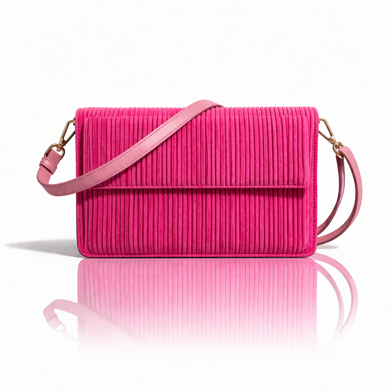 BookBag cotelé rose