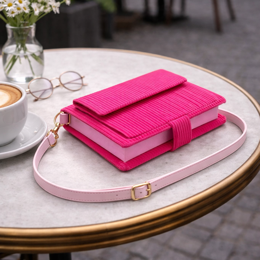 BookBag cotelé rose BookBag